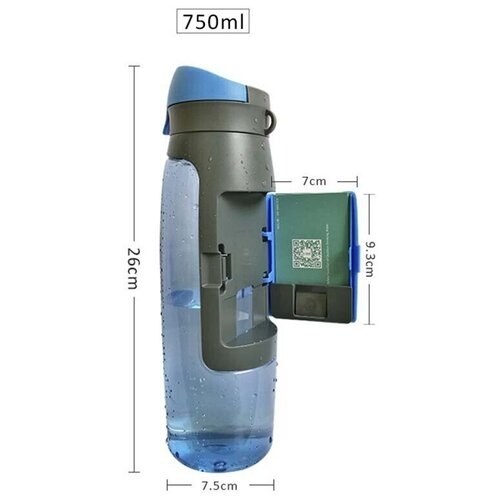 Бутылка для воды новинка 500 мл круглая спортивная бутылка для воды портативная герметичная пластиковая бутылка на ремешках детская спортивная милая фоточ