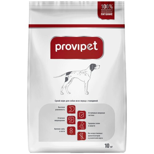 Корм для собак всех пород ProVipet с говядиной, 10 кг