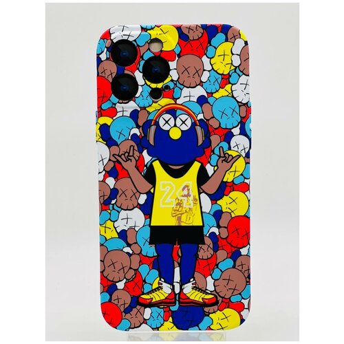 Силиконовый чехол для iPhone 13 Pro Max Luxo Kaws/ Чехол светящиеся в темноте силиконовый чехол для iphone 13 pro max luxo kaws чехол светящиеся в темноте