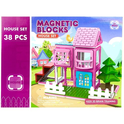 Конструктор Наша игрушка Magnetic blocks Y2665125, 38 дет. конструктор наша игрушка magic magnetic log house set jh8948 40 дет