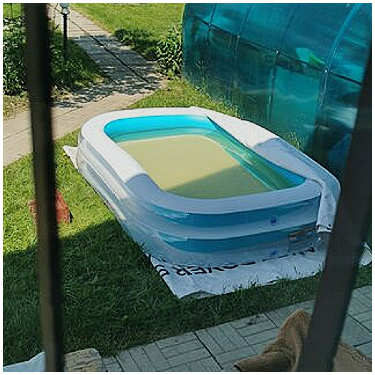 Детский надувной бассейн, бассейн прямоугольный семейный 262х175х56 см., объём 770 л., бассейн для всей семьи, Intex - фотография № 6