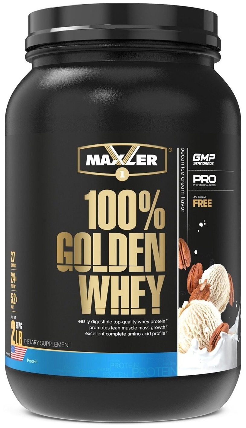 Протеин Maxler 100% GOLDEN WHEY Pro 2 lb (907 гр.) - Мороженое с пеканским орехом