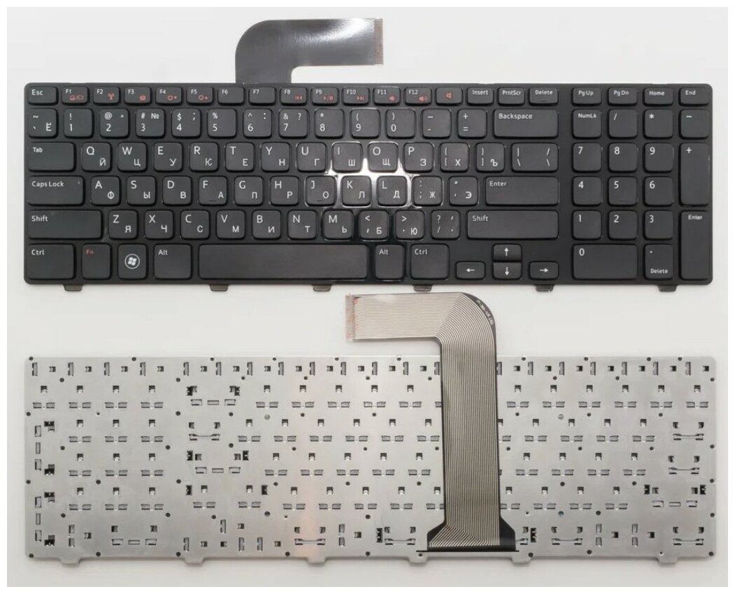 Клавиатура для ноутбука Dell AEV09700010 русская черная с черной рамкой 1030₽