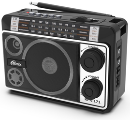 Радиоприемник Ritmix RPR-171 (FM/AM/SW/USB/MicroSD/AUX) чёрный