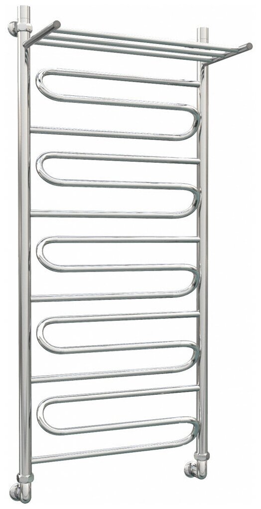 фото Водяной полотенцесушитель Роснерж Зиг-Заг L105100 120x50 с полкой