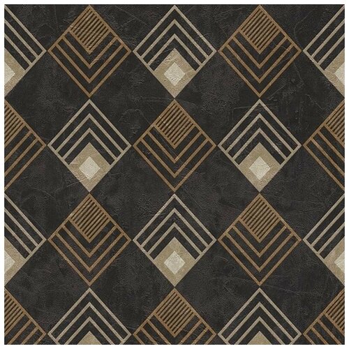 Обои AS Creation коллекция New Life 37682-2 винил на флизелине ширина 53 длинна 1005 Германия цвет коричневый желтый узор ромб абстракция сетка 3110₽