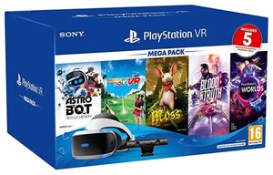 Аксессуар: PS4 Шлем виртуальной реальности PlayStation VR Mega Pack2 + камера + 5 игр (CUH- ZVR2)