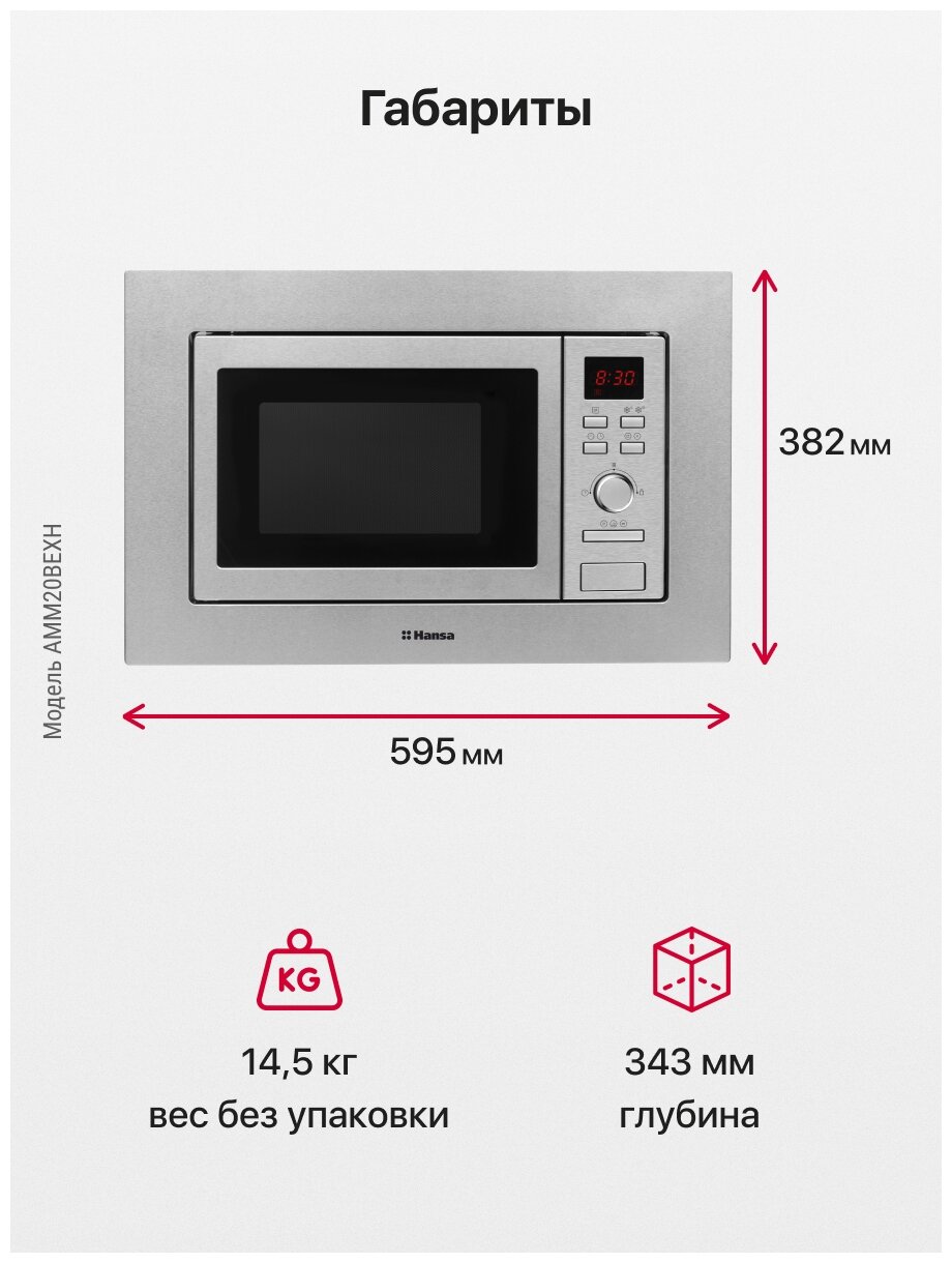 Микроволновая печь Hansa AMM 20 BEXH - фотография № 8