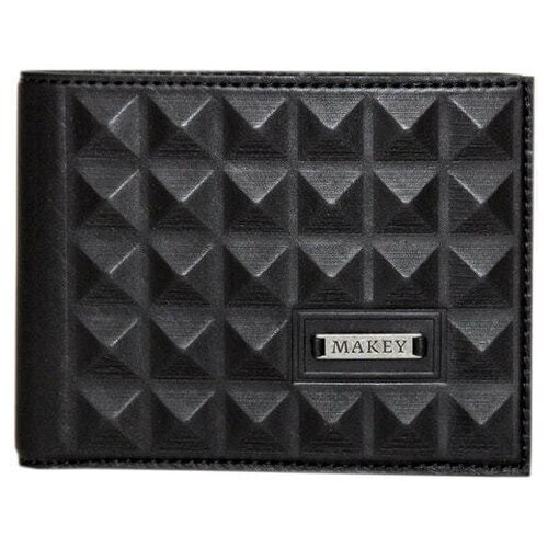 фото Кошелек из натуральной кожи. геометрия | чёрный макей