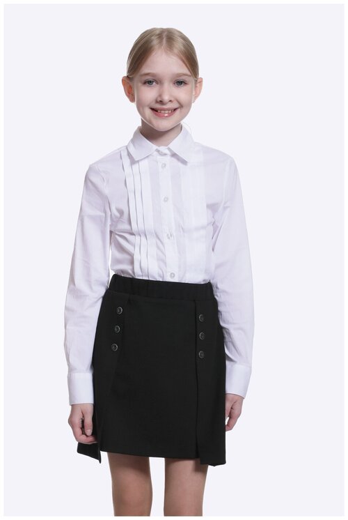 Школьная юбка Шалуны, подкладка, размер 38, 158, серый