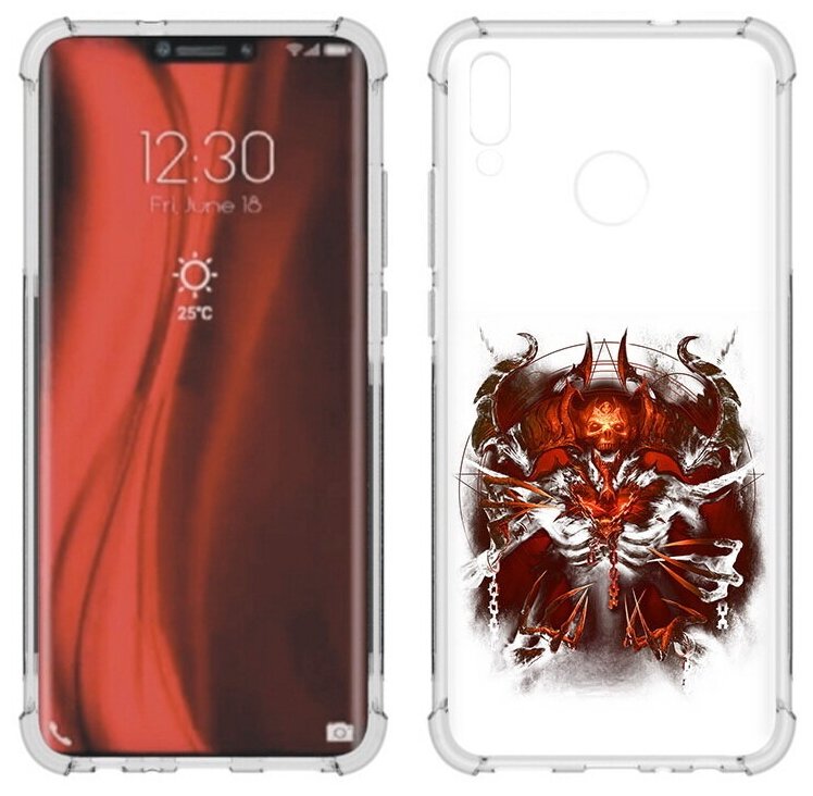 Чехол задняя-панель-накладка-бампер MyPads яркий демон для Huawei Honor 8X (JSN-L21) 6.5 противоударный