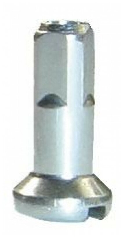 Ниппеля 5-283369 для спиц 14G (2мм) латунь 12мм (50шт в пакете) серебристая CNSPOKE