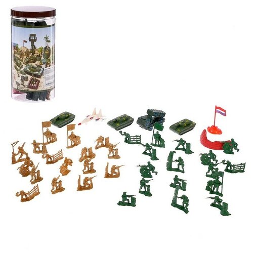 Набор солдатиков «Войско», 37 предметов набор солдатиков 10 предметов 2 вида 11x2 5x12см