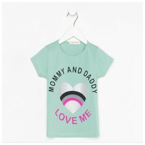 Футболка для девочки, цвет мята, рост 92