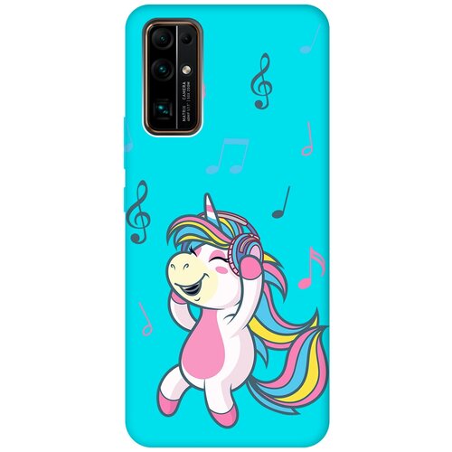 Матовый чехол Musical Unicorn для Honor 30 / Хонор 30 с 3D эффектом бирюзовый матовый чехол musical unicorn для honor x8 хонор икс 8 с 3d эффектом бирюзовый