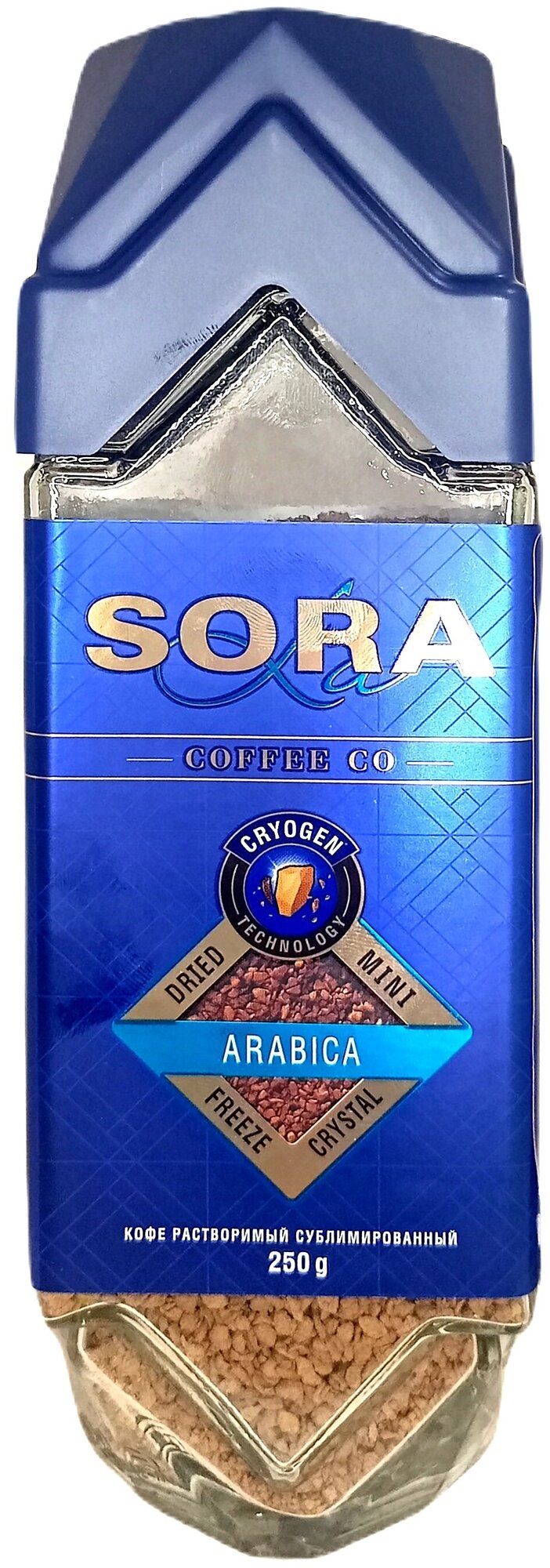 Кофе растворимый La SORA Arabica сублимированный стеклянная банка