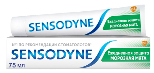 Зубная паста Sensodyne Ежедневная защита Морозная мята, 75 мл, 112 г