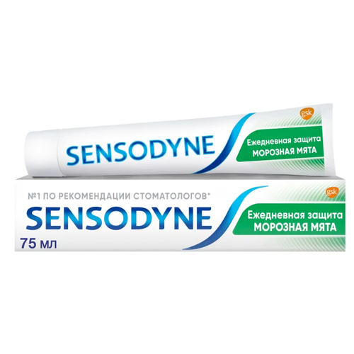 Зубная паста Sensodyne Ежедневная защита Морозная мята, 75 мл, 112 г