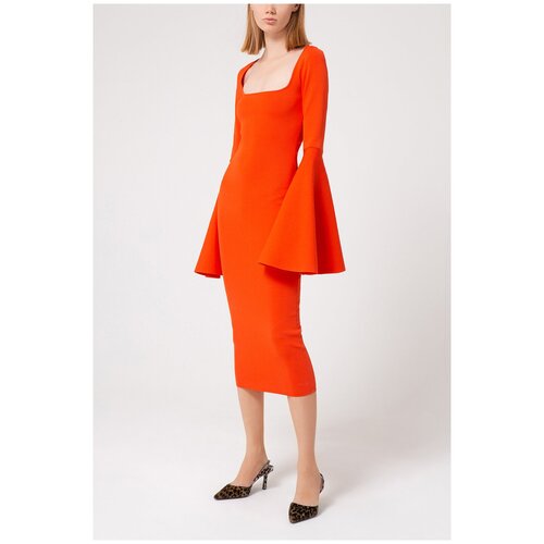 Платье Solace London для женщин цвет оранжевый размер 44