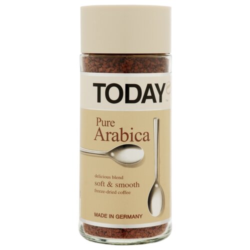 Кофе растворимый Today Pure Arabica сублимированный, стеклянная банка, 2 уп. по 95 г