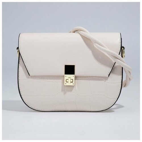 фото Мессенджер, отдел на клапане, длинный ремень, цвет молочный gorodok