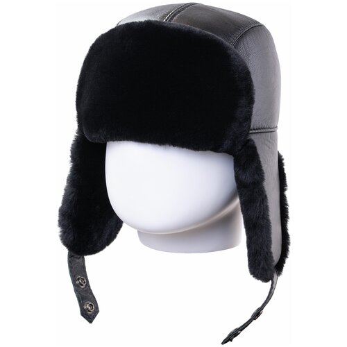 Шапка ушанка STARKOFF, размер 58, черный шапка мужская зенит