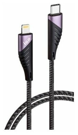 Кабель Isa U95 2 в 1 USB/Type-C на Lightning 3А, PD,1.2м (Черный) — фото 1