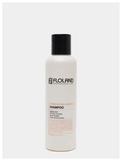 Шампунь для восстановления поврежденных волос Floland Premium Silk Keratin Shampoo 150ml