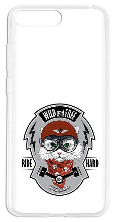 Чехол задняя-панель-накладка-бампер MyPads кошка в шлеме для Huawei Honor 6 Plus (PE-UL00/TL20/TL10/CL00)75.7 противоударный