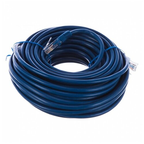 Патч-корд медный UTP Cablexpert PP10-15M/B кат.5e, 15м, литой, многожильный (синий) патч корд cablexpert pp12 15m 15 м серый