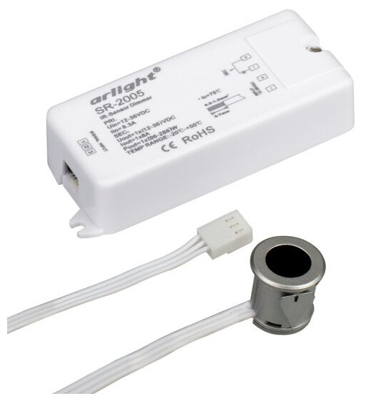 Диммер SR-2005 Silver-R (12-36V, 96-288W, IR-Sensor) (Arlight, -) 020211