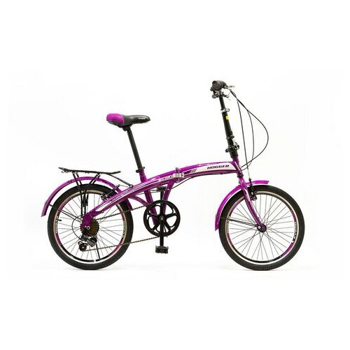 Велосипед 20 HOGGER FLEX V, сталь, складной, 7-скор, пурпурный