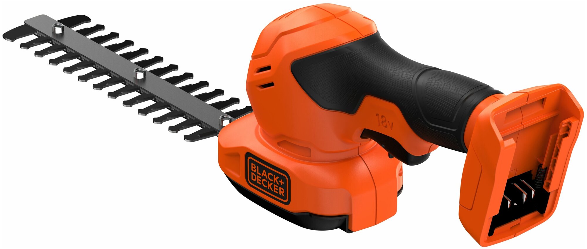 Аккумуляторный кусторез BLACK+DECKER BCSS18B, 18В, насадки ножницы и кусторез, без аккумулятора и зарядного устройства - фотография № 2