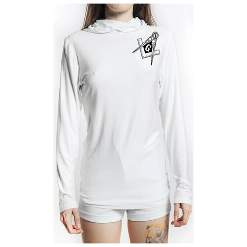 фото Лонгслив женский с принтом иллюминат анархист белый из линейки анархия godis/48 ип бардышев алексей валентинович