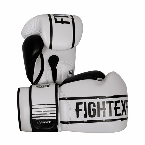 Боксерские перчатки тренировочные Fight Expert Boxing 5L - White/Black (14 oz)