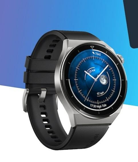 Умные часы Huawei Watch GT 3 Pro Odin-B19V Black Silicone Strap 55028475