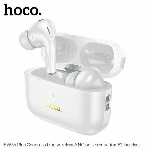 tws наушники hoco eq16 anc с поддержкой bluetooth 5 3 и активным шумоподавлением черные Беспроводные TWS наушники Hoco EW56 Plus с шумоподавлением ANC, белый