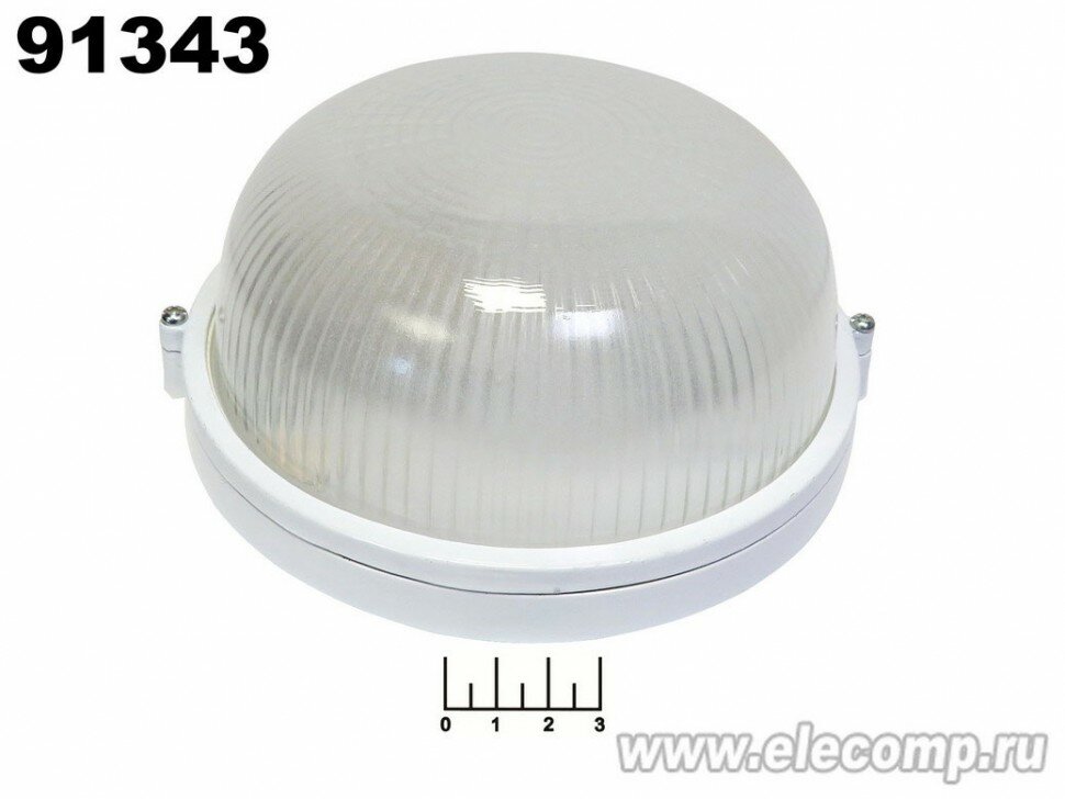 Светильник для сауны E27 IP54 круглый белый Camelion 1302S НБП 03-60-001