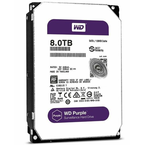Внутренний жесткий диск Western Digital Purple WD82PURX 8 Тб