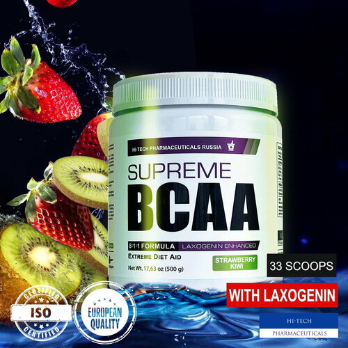 Supreme BCAA 8:1:1 with Laxogenin (500 гр) (33 порц) (Hi-Tech Pharmaceuticals) (Strawberry Kiwi)