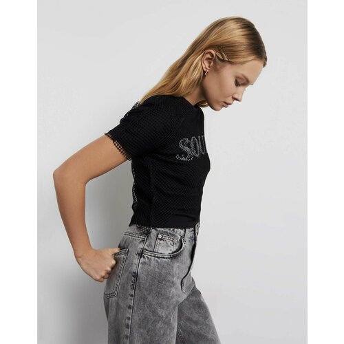 Футболка Gloria Jeans, размер XXS (36-38), черный футболка gloria jeans хлопок размер xxs xs 36 40 черный