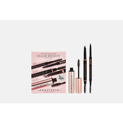 Набор для бровей Anastasia Beverly Hills, Natural&Polished Deluxe Soft Brown 1шт lerato cosmetic brow lamination kit in 3 steps brow lift kit professional brow lamination for salon and home for women professional brow kit fo