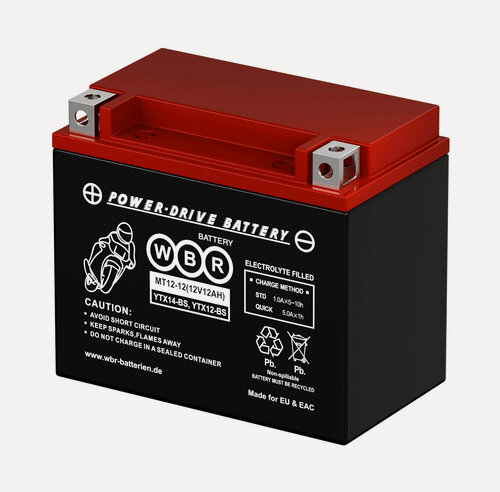 Изображение товара Аккумулятор 12V - 12 А/ч "WBR MT" (YTX14-BS, YTX12-BS)