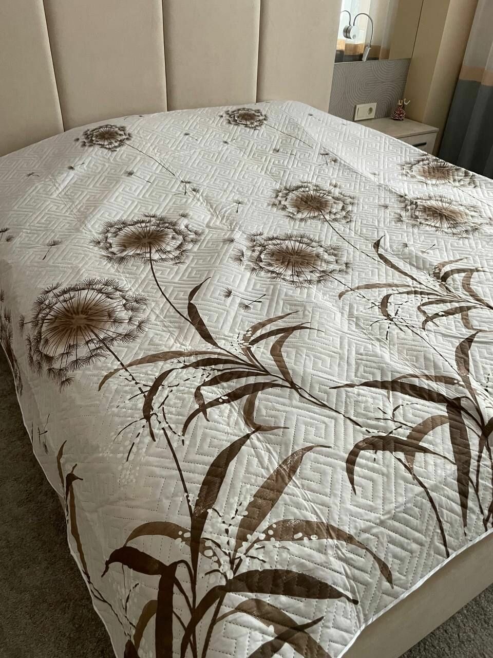 фото Покрывало двустороннее на кровать/двуспальное, 2-спальное, хлопок/хб