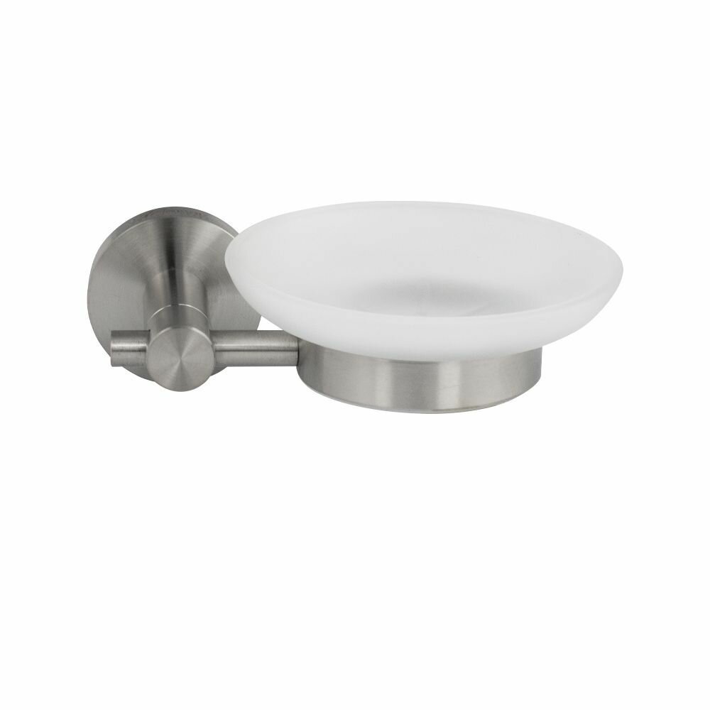 фото Мыльница GFmark 80004 сатин стеклянная с креплением к стене