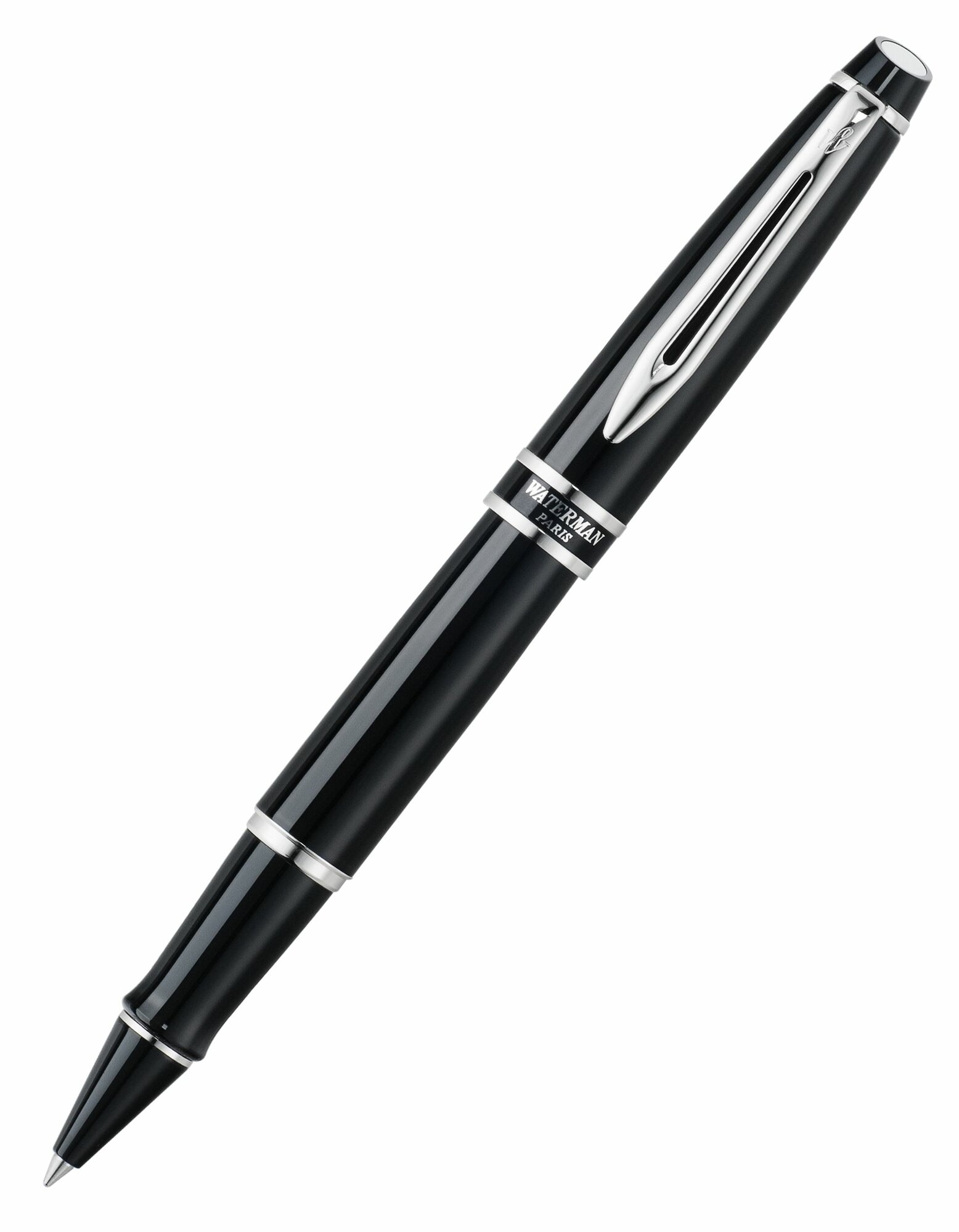 Ручка-роллер Waterman "Expert Black Lacquer СT", черная, 0,8мм, подарочная упаковка