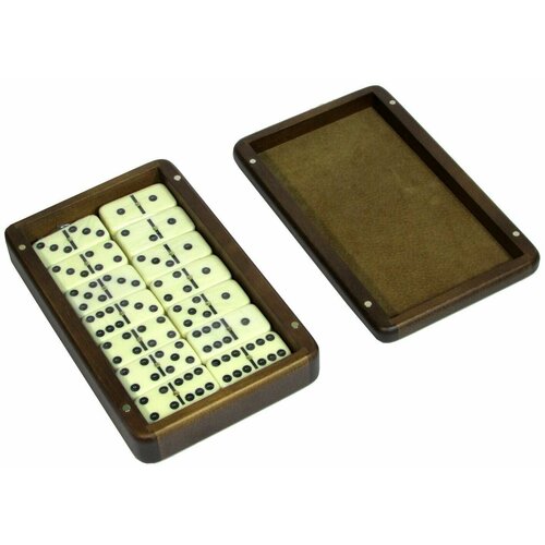 Домино профессиональное D6 в деревянной шкатулке с замшей 6450₽
