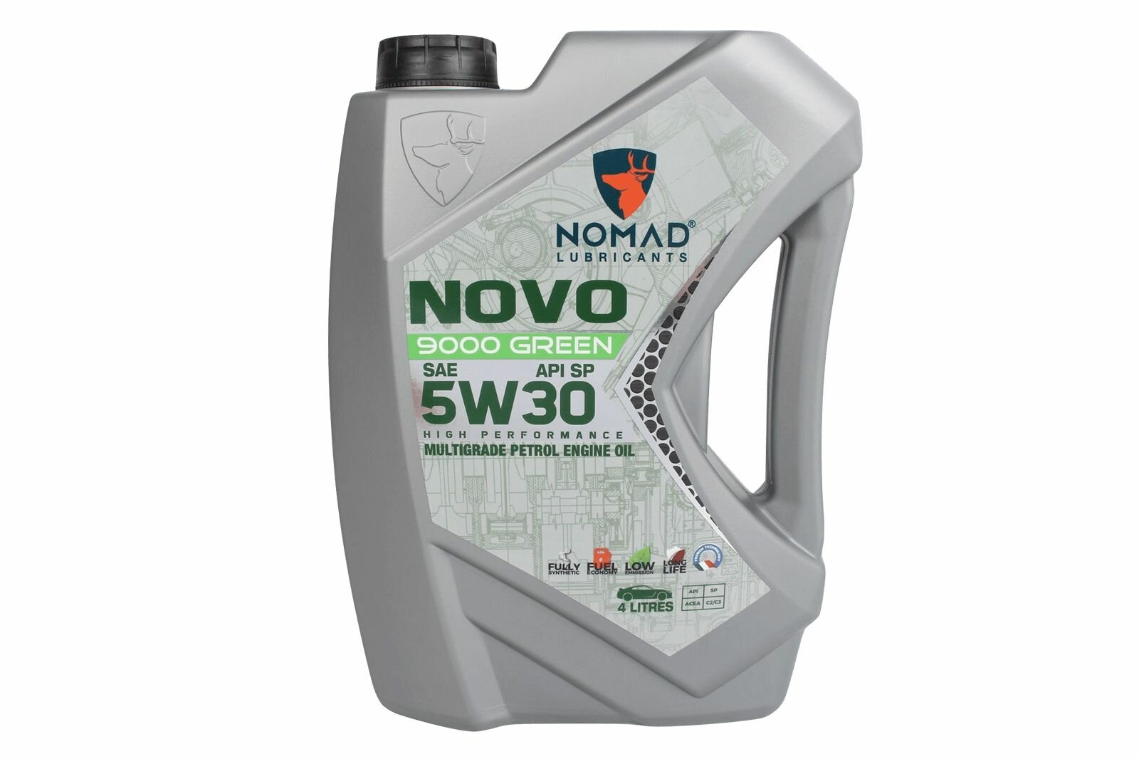 Масло моторное NOMAD Lubricants NOVO 9000 GREEN 5W-30 Синтетическое, 4 л.