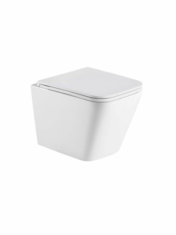 Подвесной унитаз WeltWasser GELBACH 043 MT-WT (34х49х36,5), белый матовый, безободковый, микролифт, торнадо