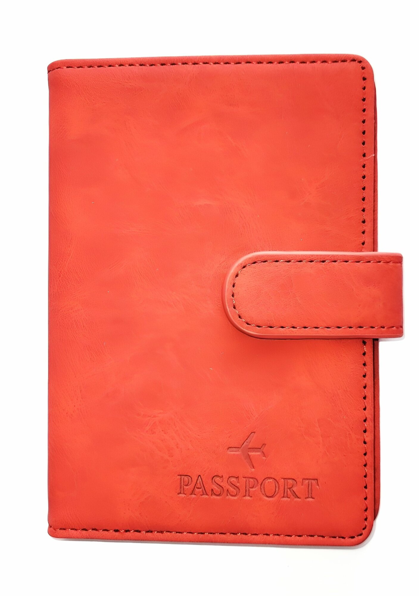 Обложка для паспорта КожаноFF, красный 2 — фото 1